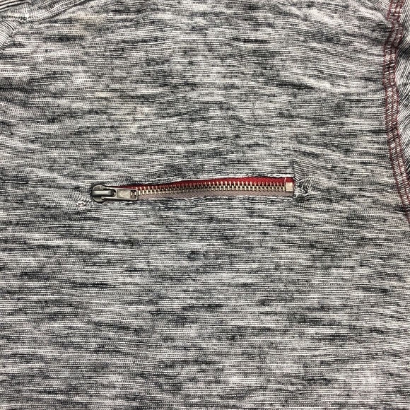 Truth and Substance short sleeve shirt. Gray and black marbling w/ red stitch - Picture 2 of 4